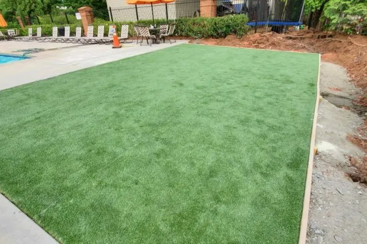 "Turf and artificial grass installation by VIP Concrete - Transforming outdoor spaces in Alpharetta."