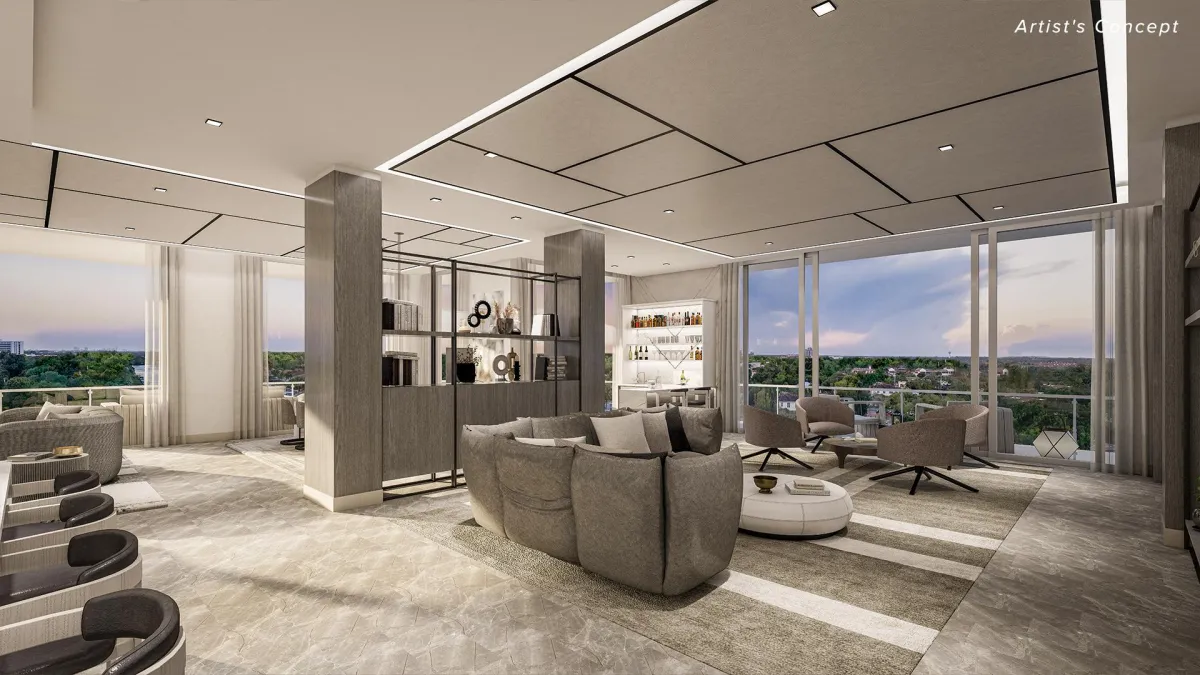 Open living area Bentley Residences