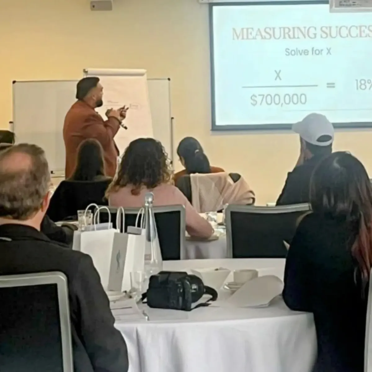 Property flipping workshop teaching investors to assess deals, understand risk, and determine their investor type