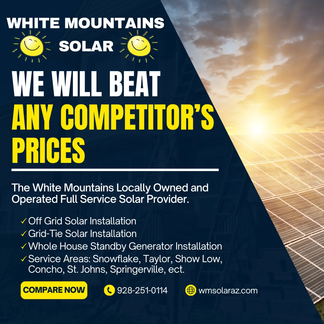 best solar prices in the white mountains
