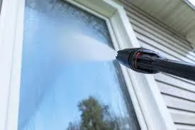 pressure washing window