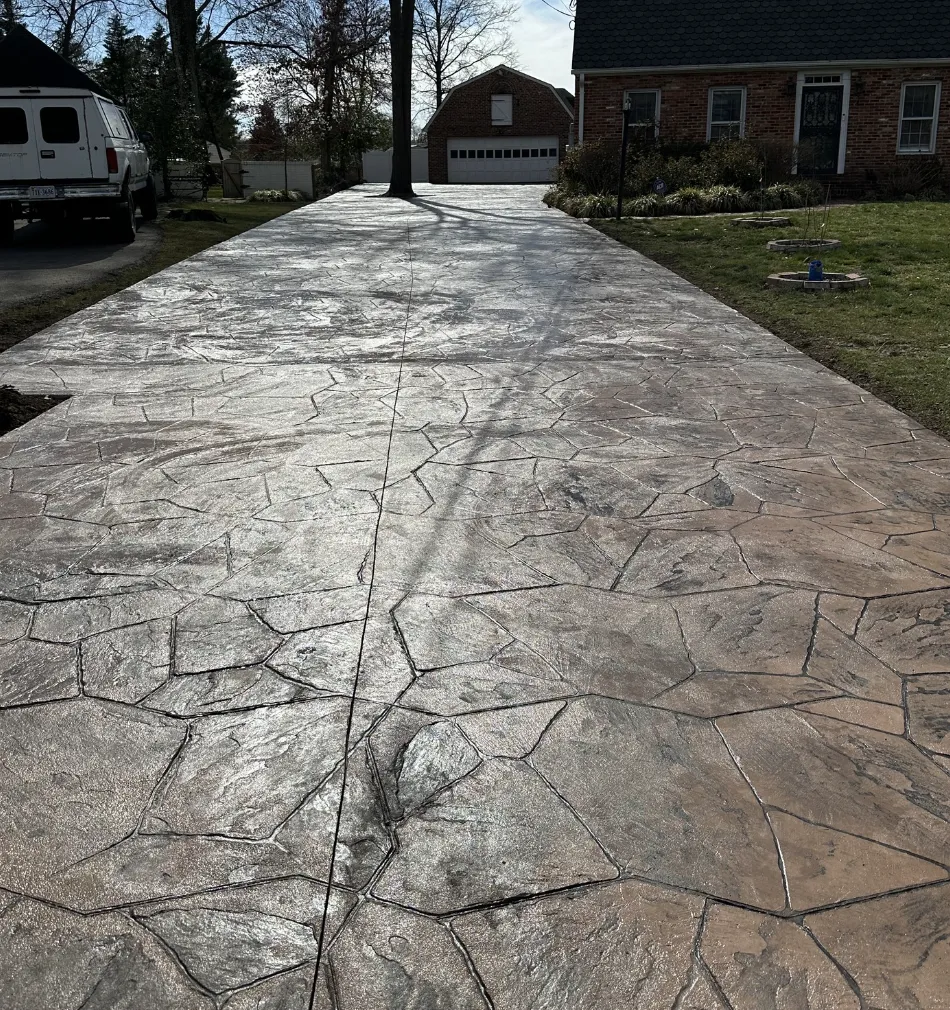 Driveway, stamped concrete tulsa
