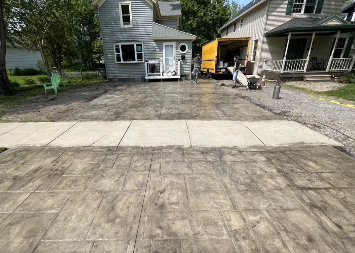 tulsa stamped concrete driveway