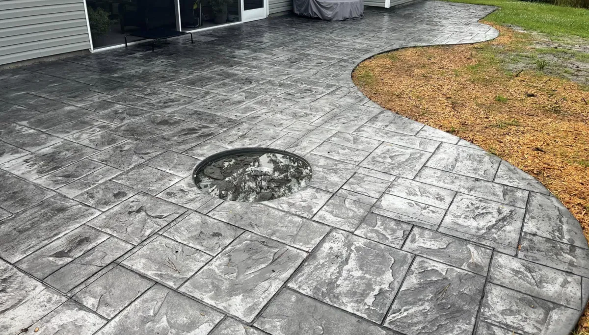 stamped concrete patio in Tulsa OK