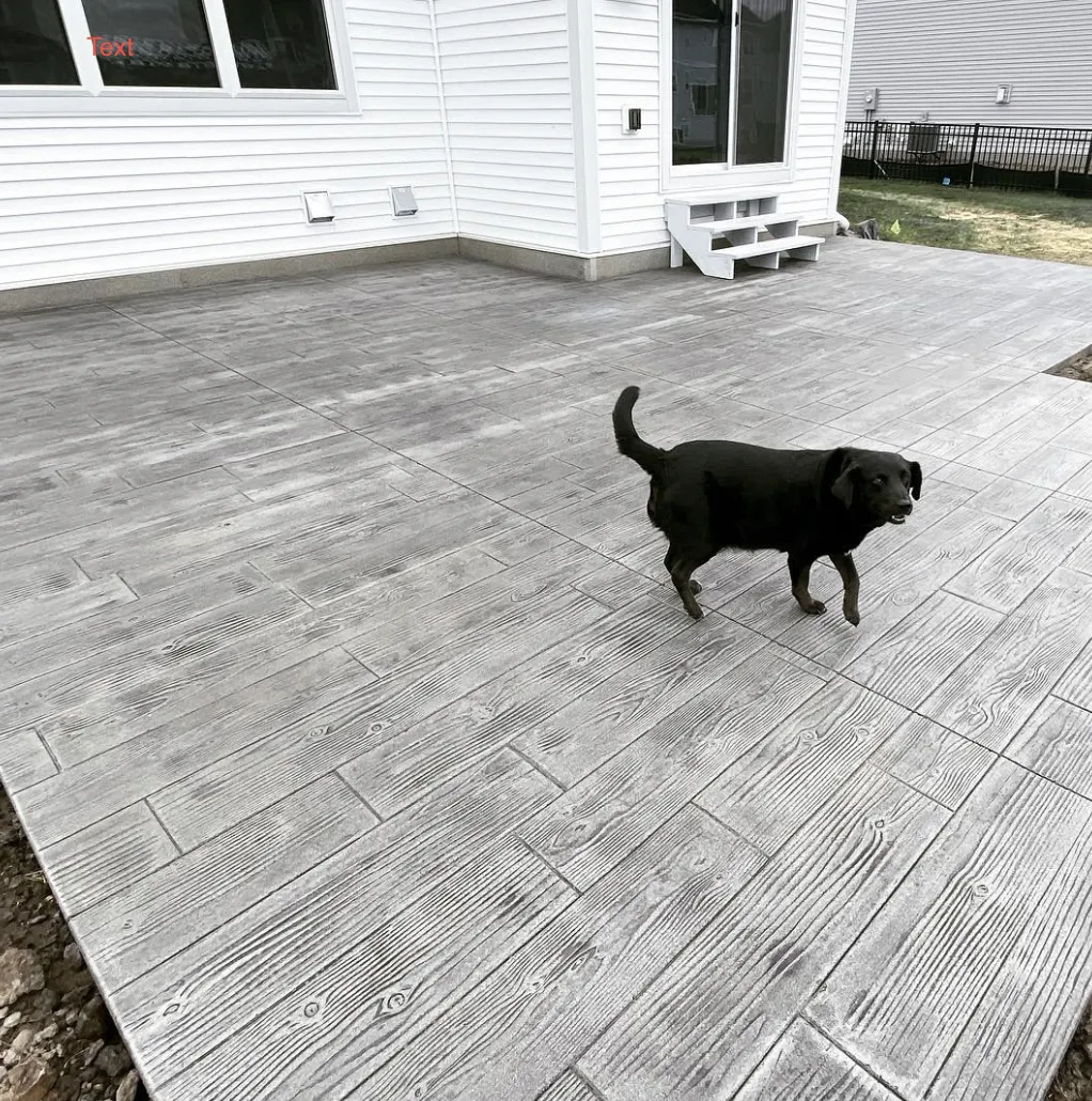 wood grain stamped concrete tulsa ok