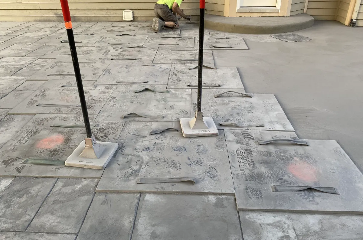 Concrete stamping tile patterns, decorative concrete, Orlando FL