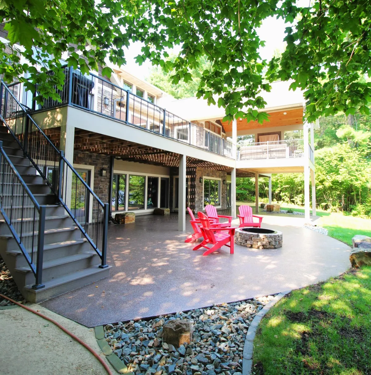 colored and stamped concrete patio Wausau wi