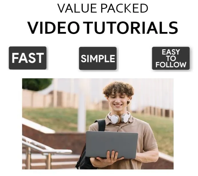 Easy simple easy to follow video tutorials