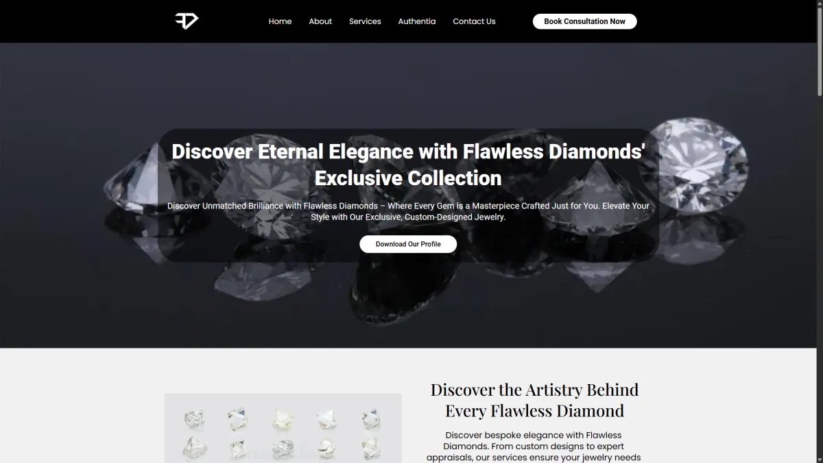 Flawless Diamonds Website