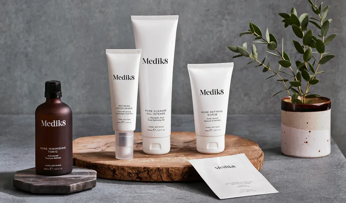 Medik8 professional skincare range for acne-prone skin and enlarged pores, stocked at Prestige Skin Cambridge