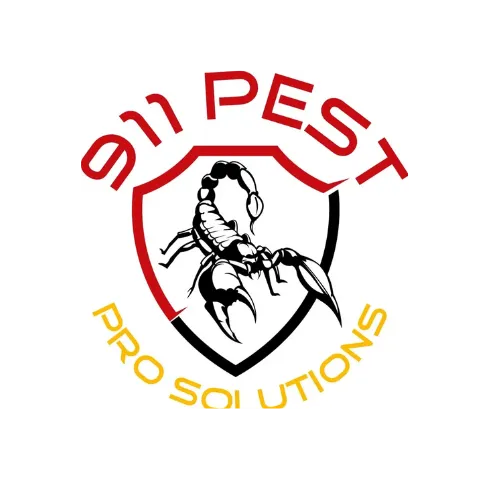 911 Pest Pro Solutions logo featuring a shield with a pest silhouette and the company name in bold, professional font, symbolizing reliable and effective pest control services in Las Vegas.