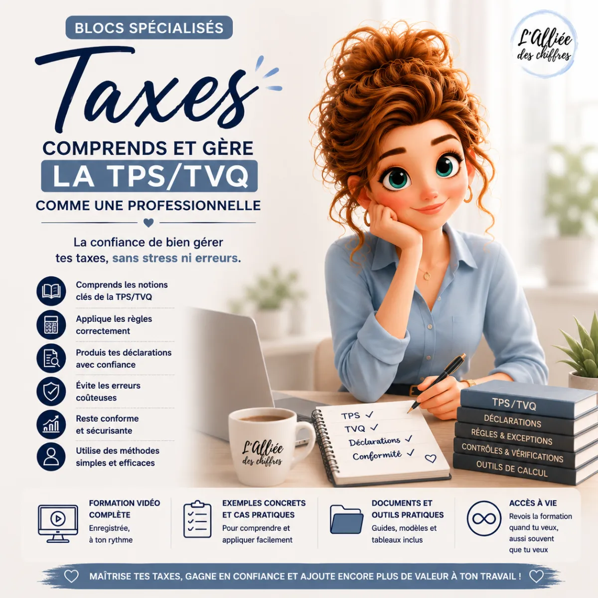 Taxes  Comprends et gère la TPS/TVQ