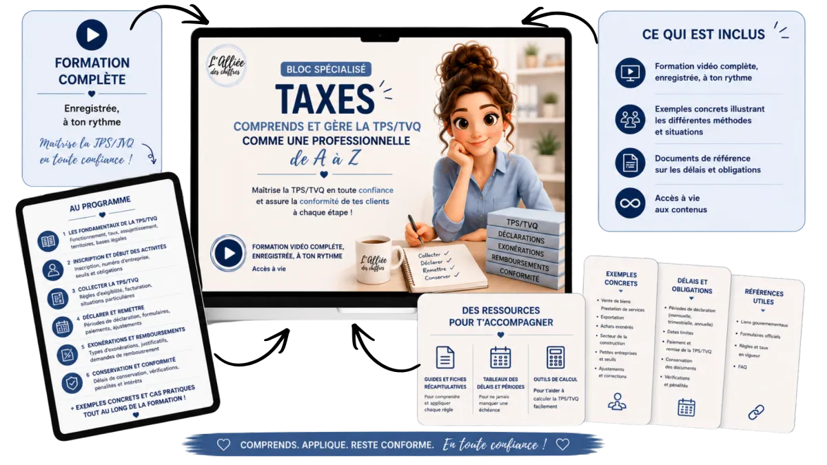 Formation TPS TVQ - comprendre et gérer les taxes au Québec