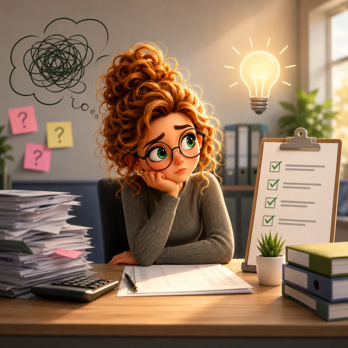 Entrepreneur débordé qui gère sa comptabilité sans système ni structure