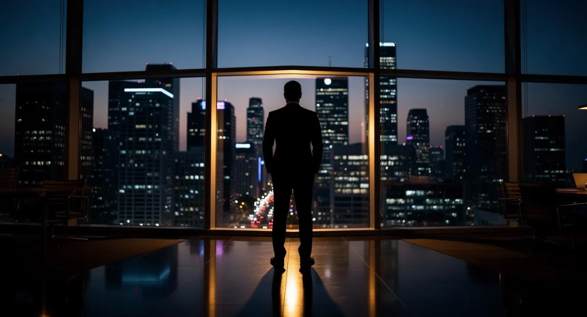 Executive Standing contemplating career