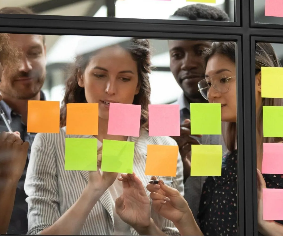 white paper on yellow background