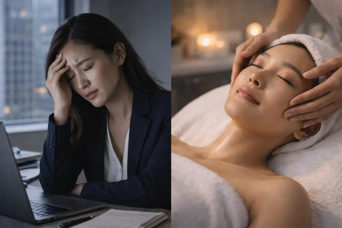 Neuro-Skin Aging: How Stress Shows on Your Face | C2J Beauty Flushing