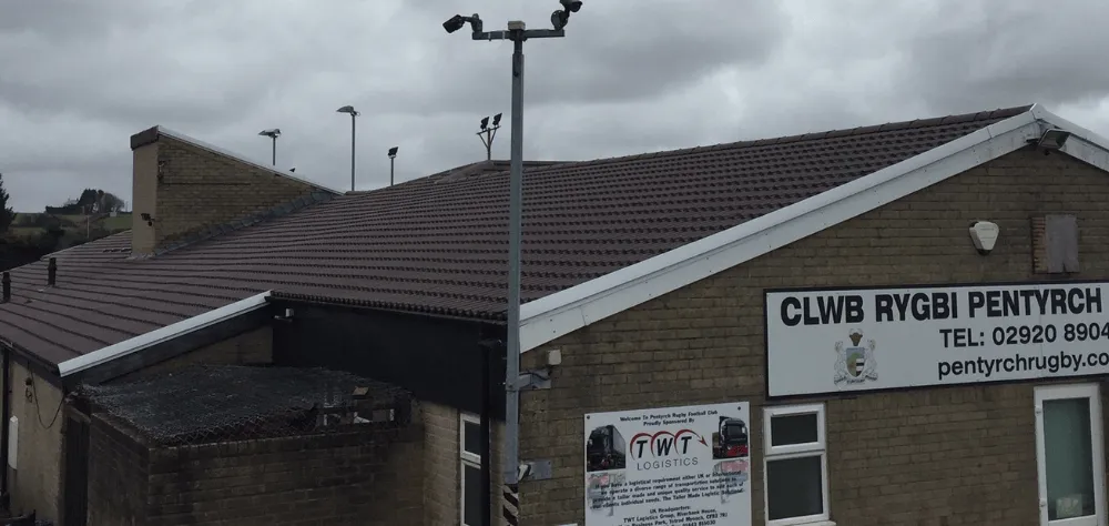 An image of the roof we fitted for Pentyrch Rugby Club