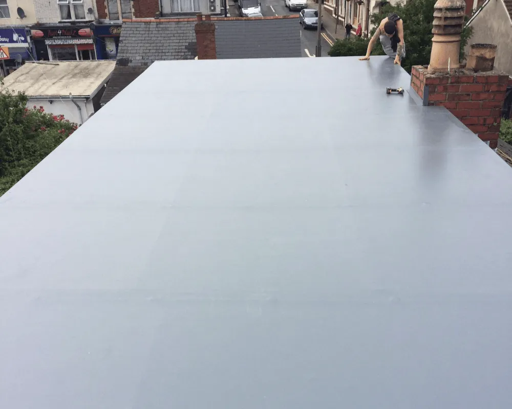 A flat roof that we installed in Cardiff