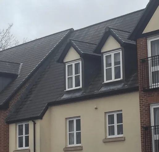 Our roofers in Cardiff installed this new roof on a block of flats for a commercial client