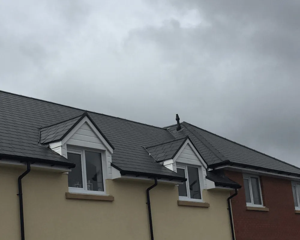 The roof of a care home in Cardiff that Theaker Roofing installed