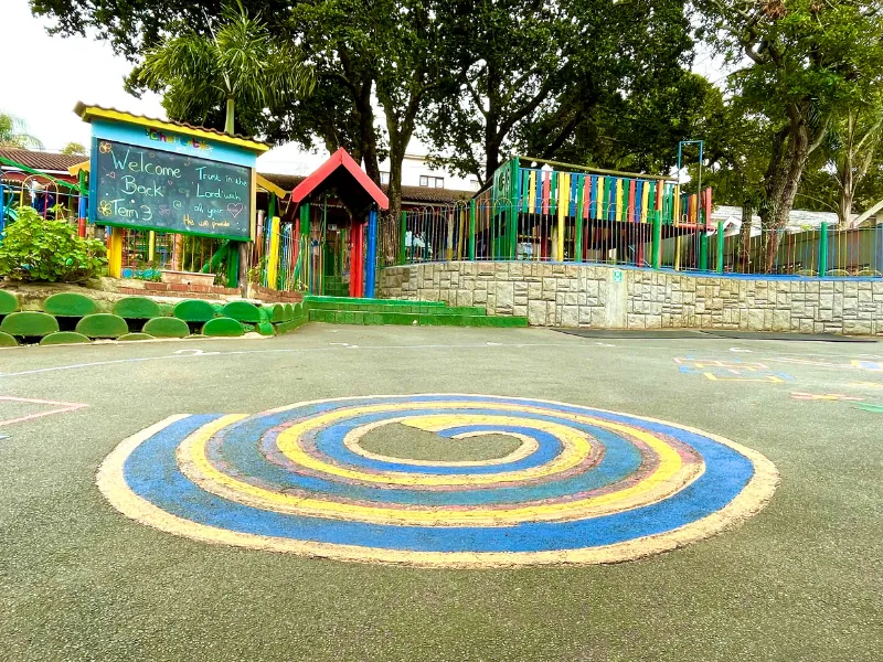 Chatterbox pre-school yard painted