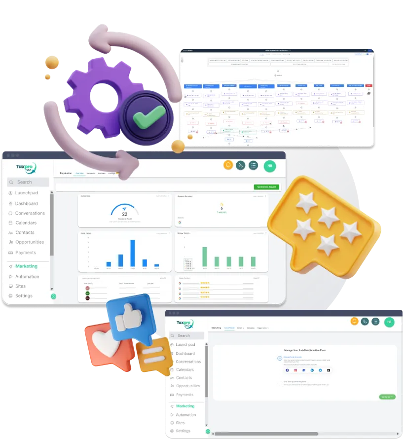 Workflow Management, Social Media Planner, Reputation Management | taxpro-360