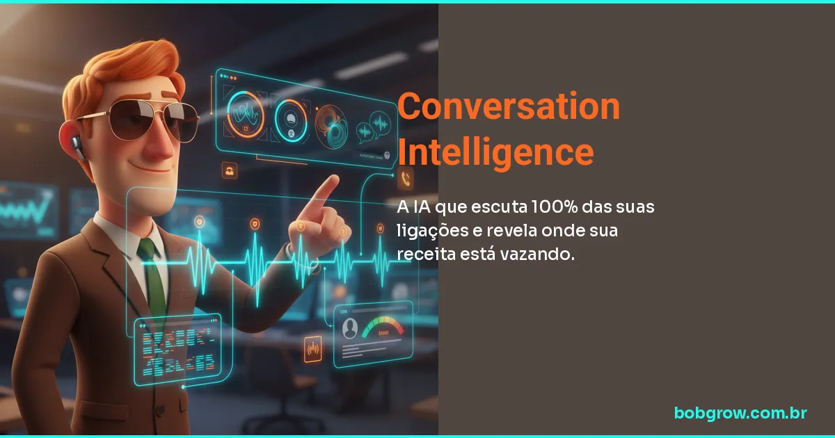 Conversation Intelligence: Como a IA Escuta 100% das Suas Ligações de Vendas e Mostra Onde Sua Receita Está Vazando