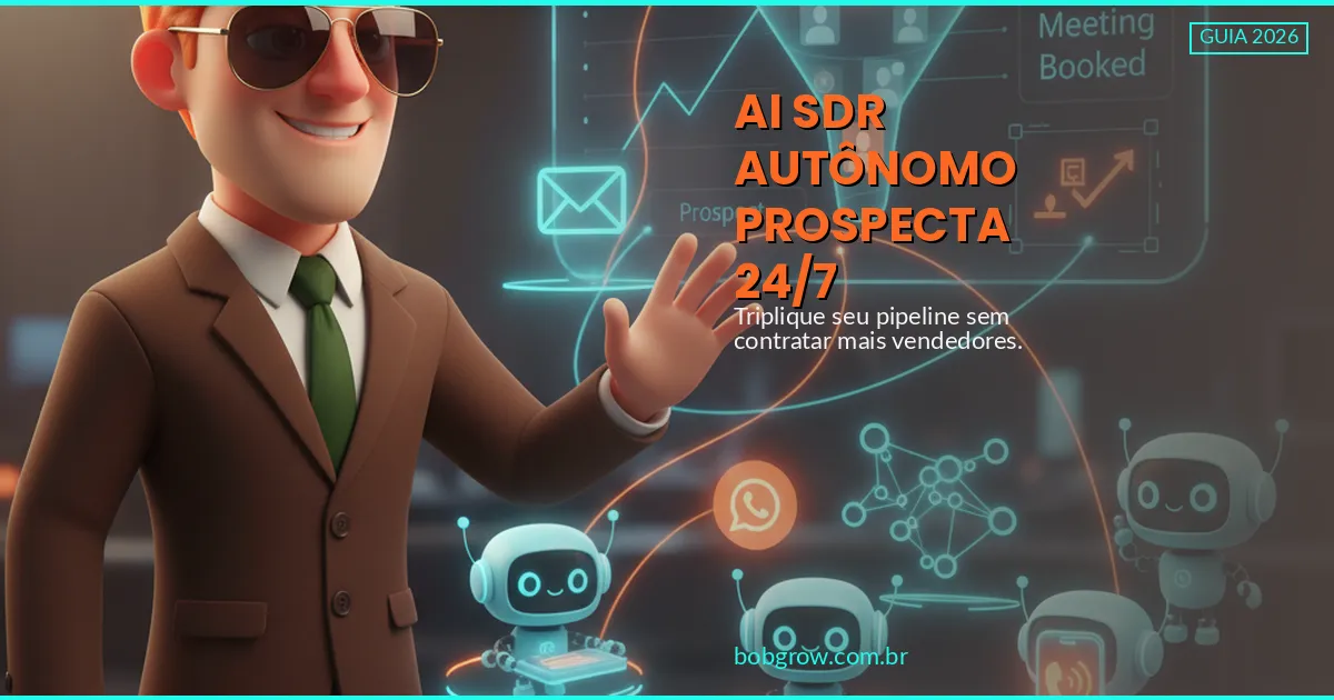 AI SDR Autônomo: Como Agentes de IA Prospectam 24/7, Triplicam Seu Pipeline e Liberam Seus Vendedores para Fechar