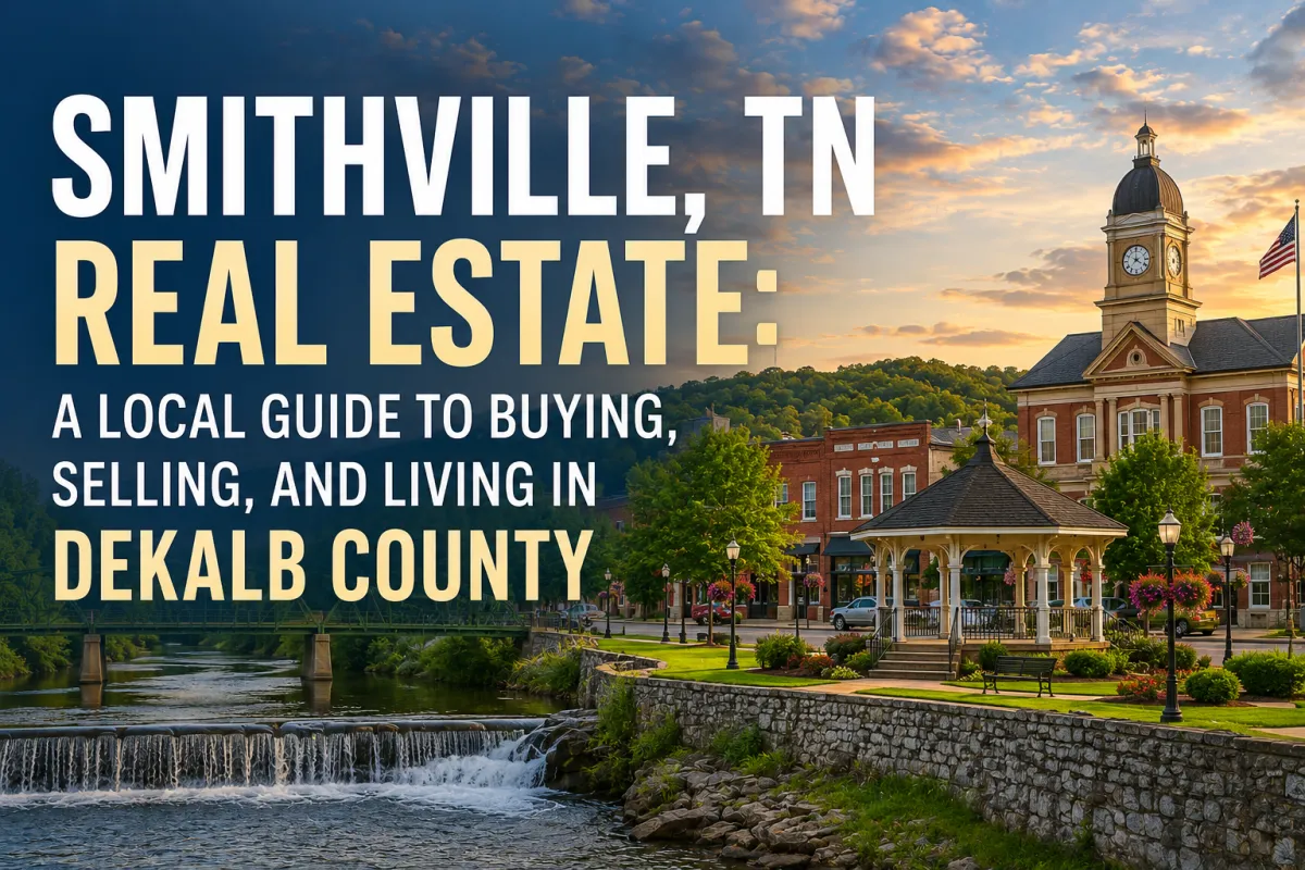 Smithville TN real estate home surrounded by trees and peaceful Tennessee scenery