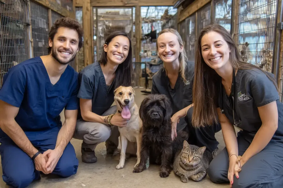veterinarians team