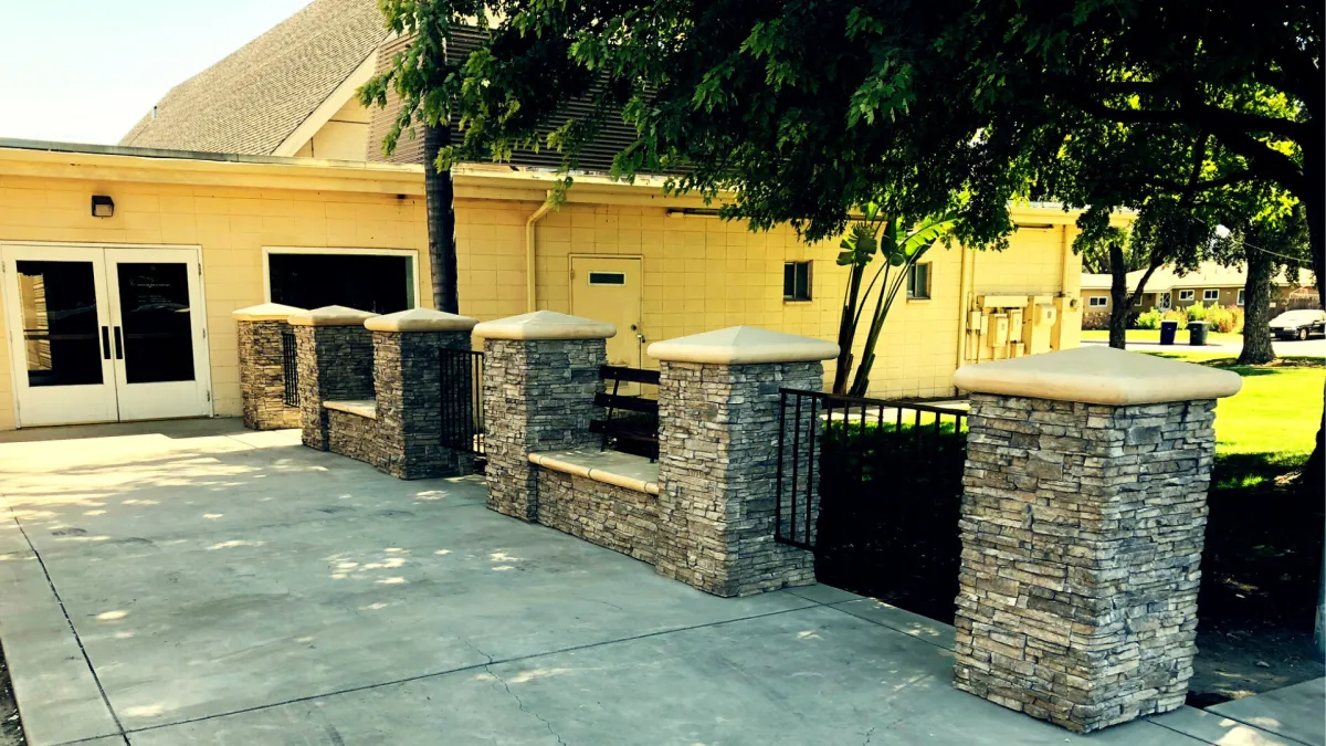 Completed custom masonry and hardscape project for Wake County