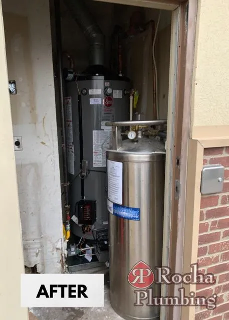 After image of professionally installed water heater