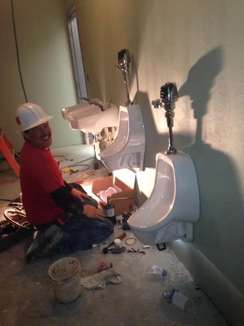 Toilet repair and replacement in progress by Rocha Plumbing