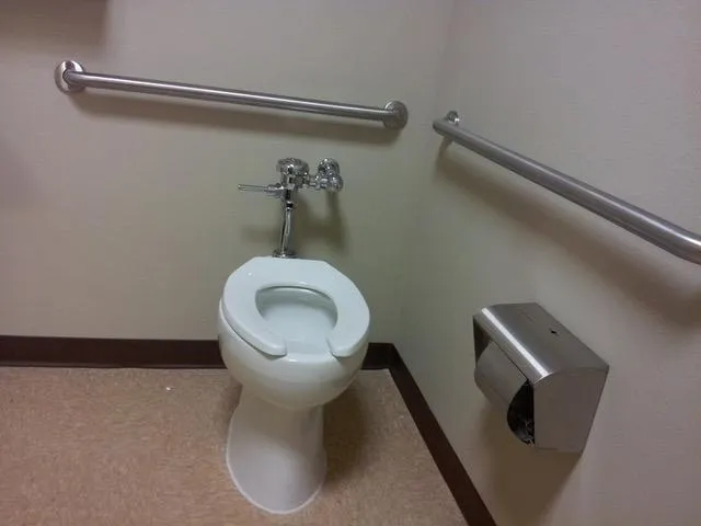 Accessible toilet installation for commercial restroom