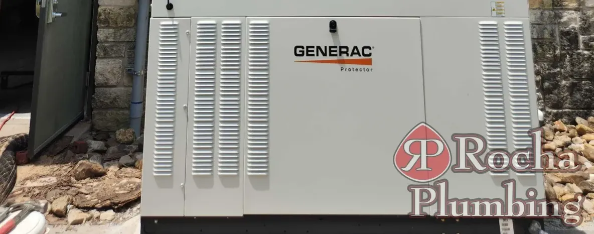 Professional gas line installation for Generac generators by Rocha Plumbing