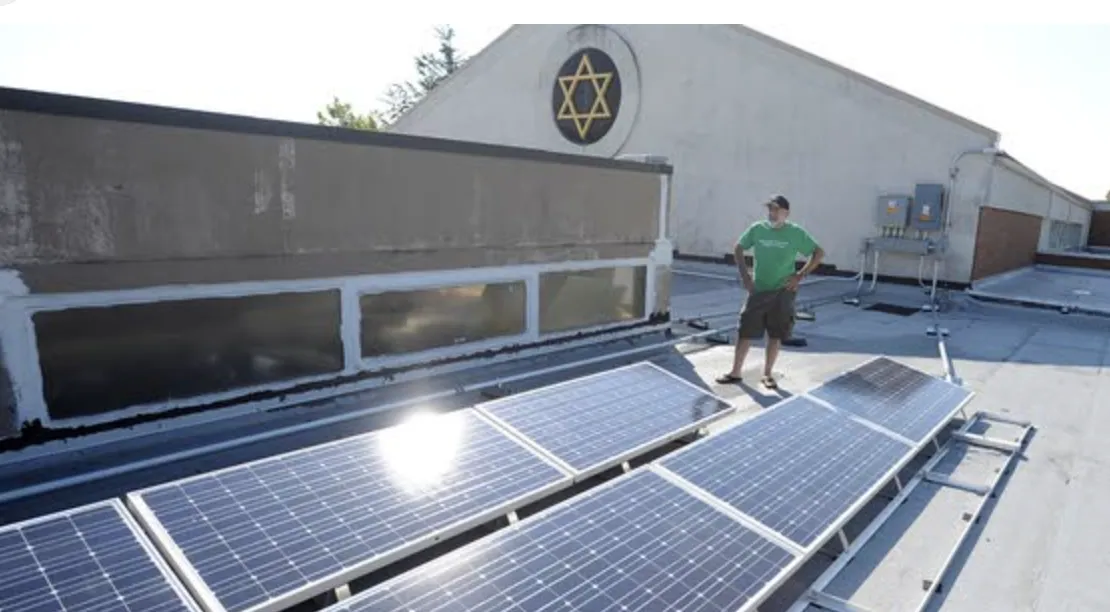 Image of solar panel on the roof of 