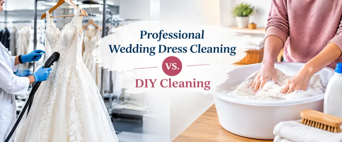 Professional Wedding Dress Cleaning vs. DIY Cleaning