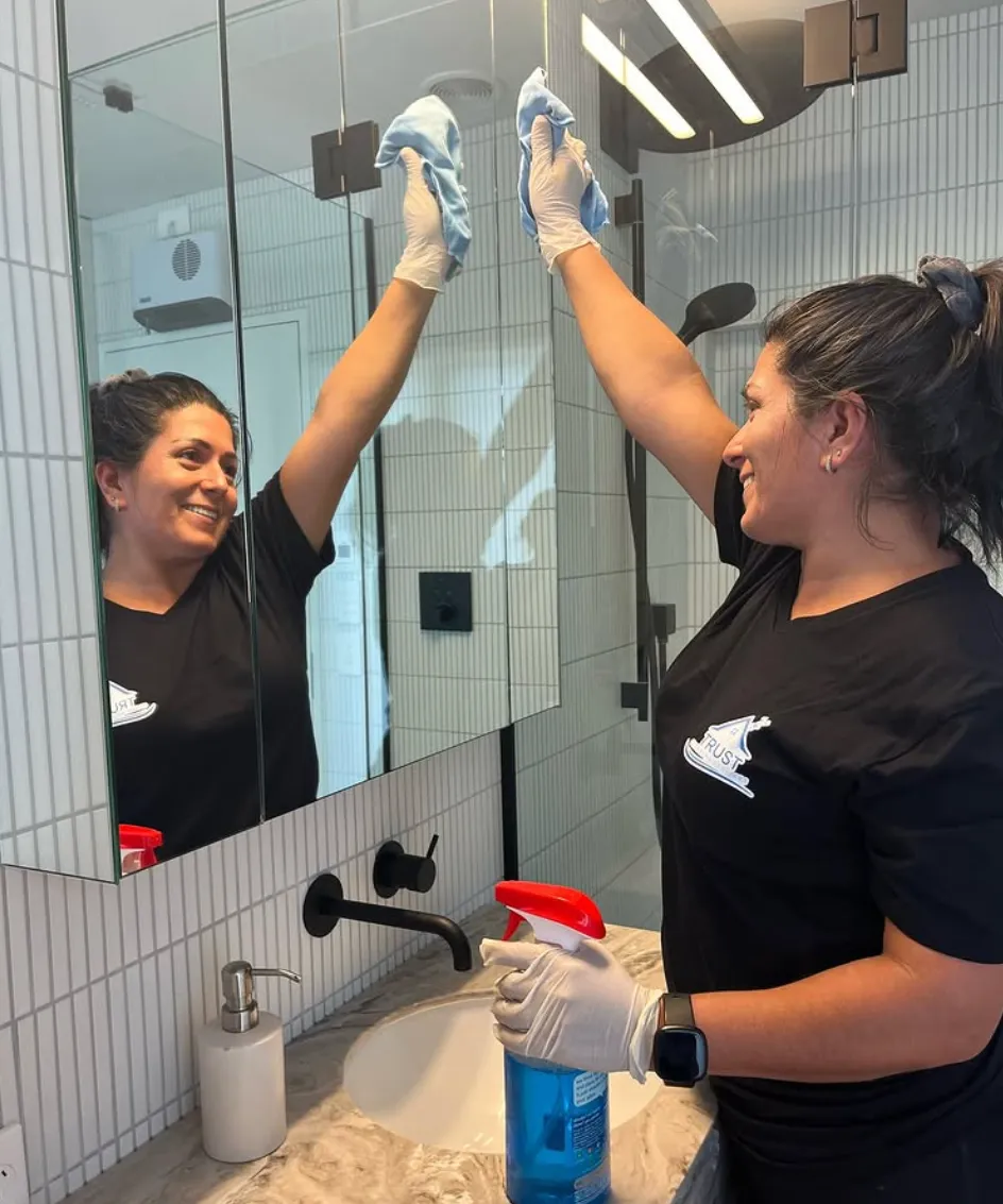Founder Lorena Montero of Trust Cleaning Services smiling