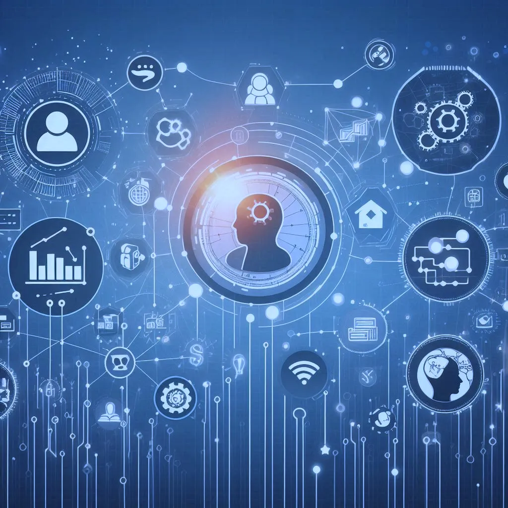 Abstract visualization of chaotic data streams converging into a central organized glowing hub in lilac and silver on a dark background.