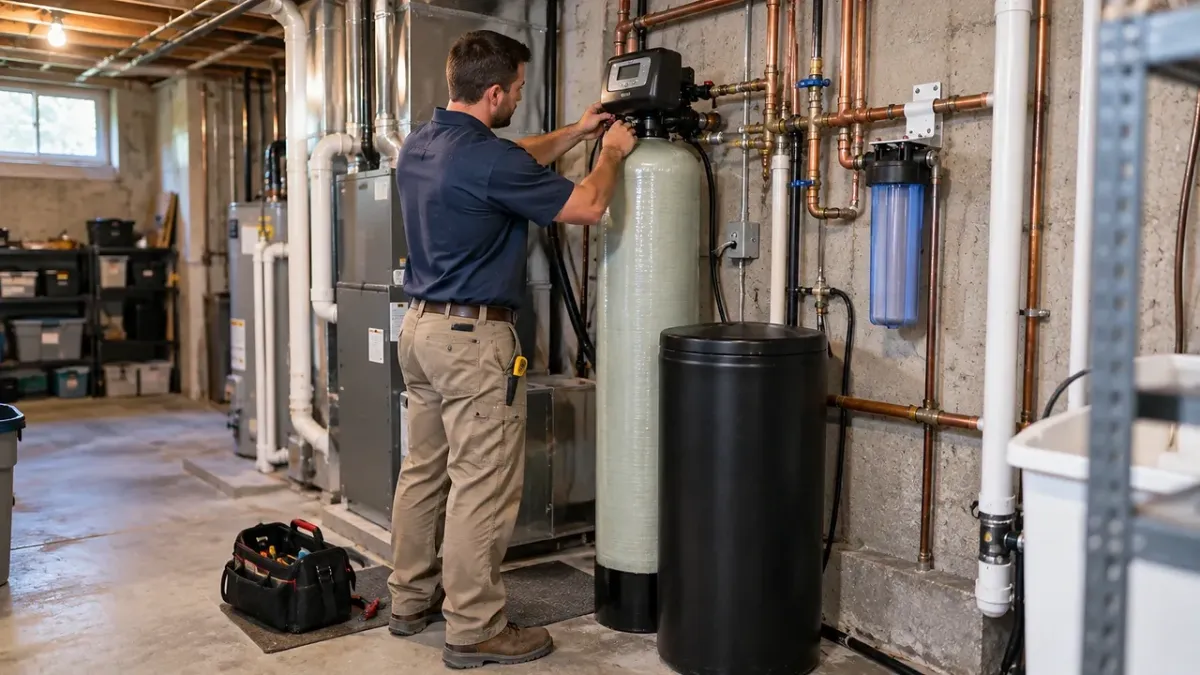 Professional residential water testing service checking drinking water quality in Newton, MA.