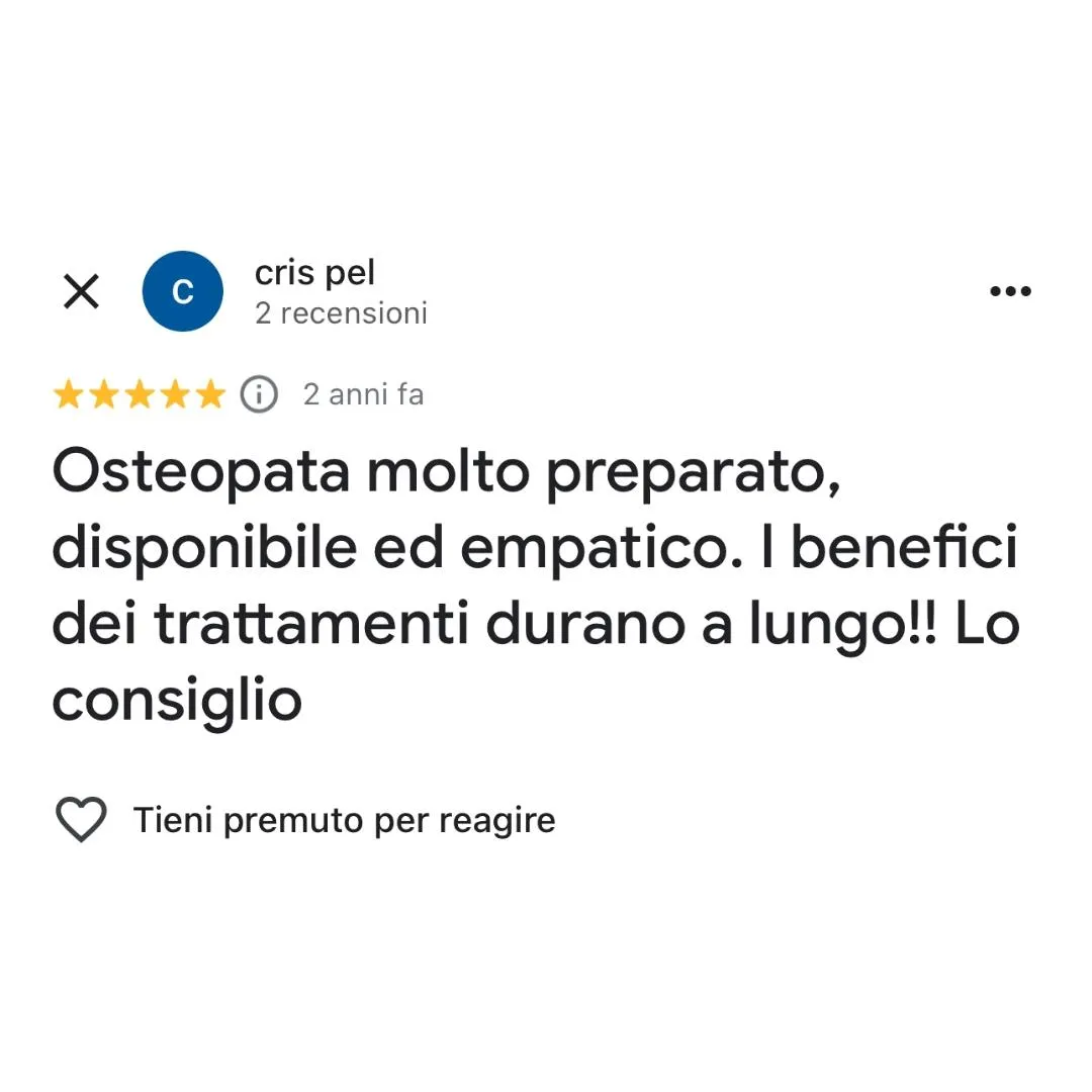 recensione 3 Osteopata sportivo a Cornaredo Matteo Merlini 