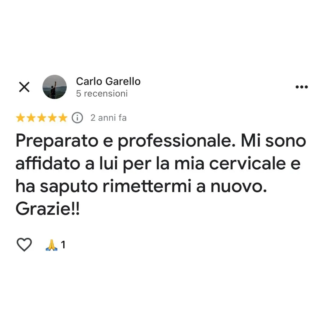 recensione 4 Osteopata sportivo a Cornaredo Matteo Merlini 