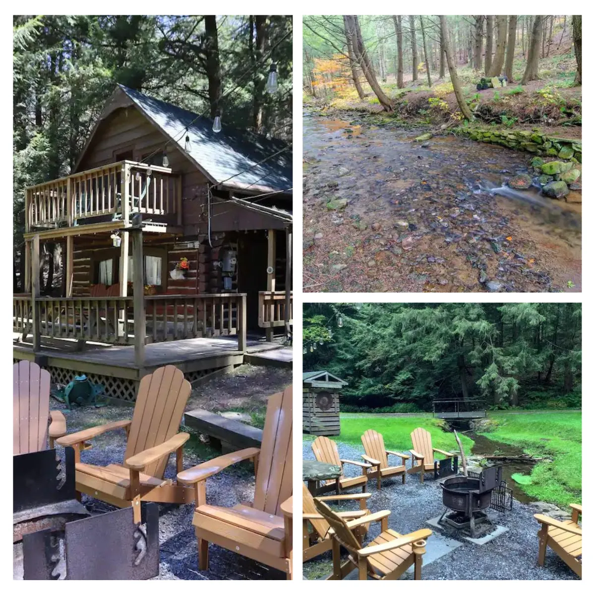 At A Cabin By The Stream, guests can roast marshmallows and share stories around the fire pit, cook delicious meals at the barbecue area, and enjoy wildlife, hiking, and stargazing in the peaceful wilderness.