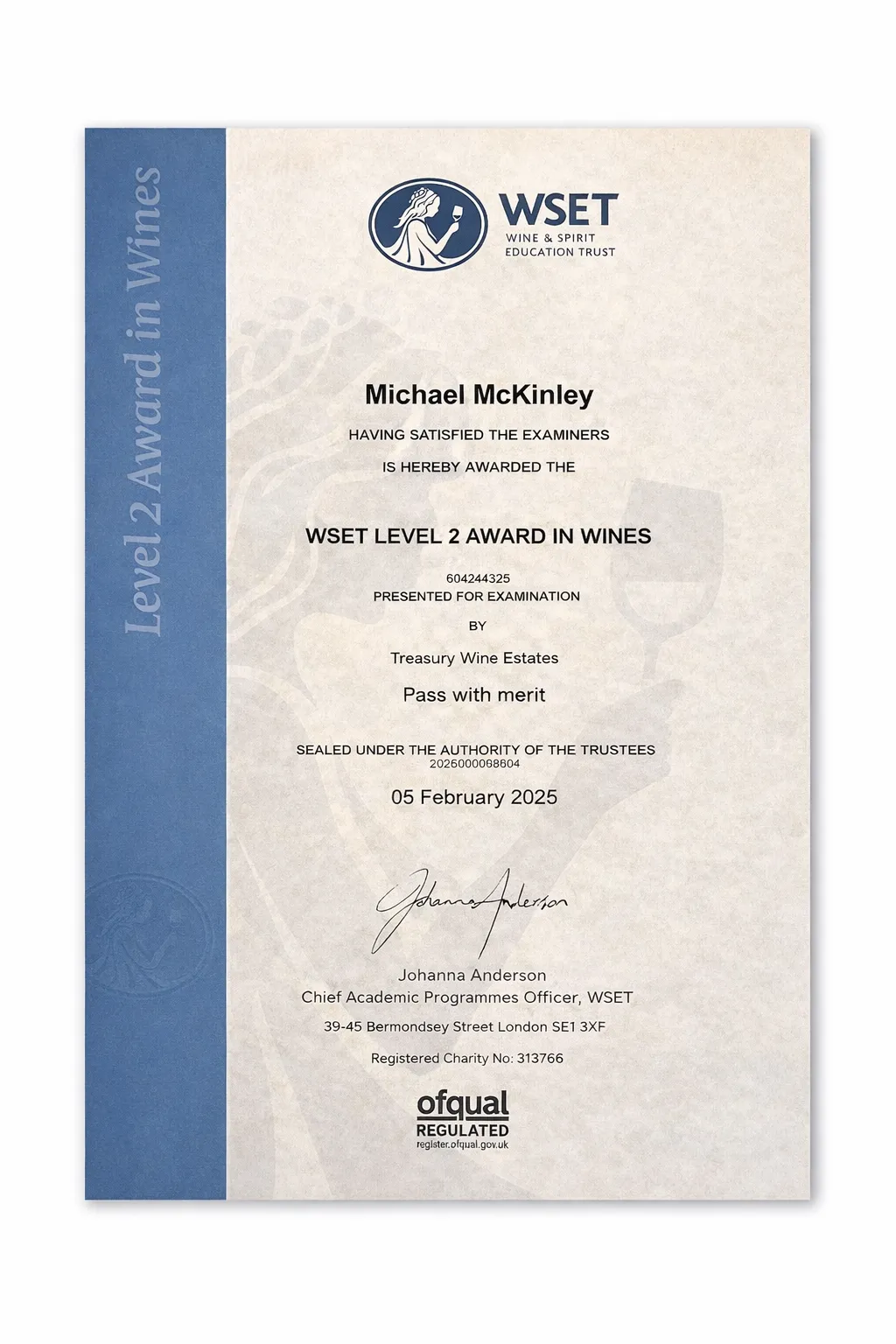 WSET Level 2 Award in Wines
