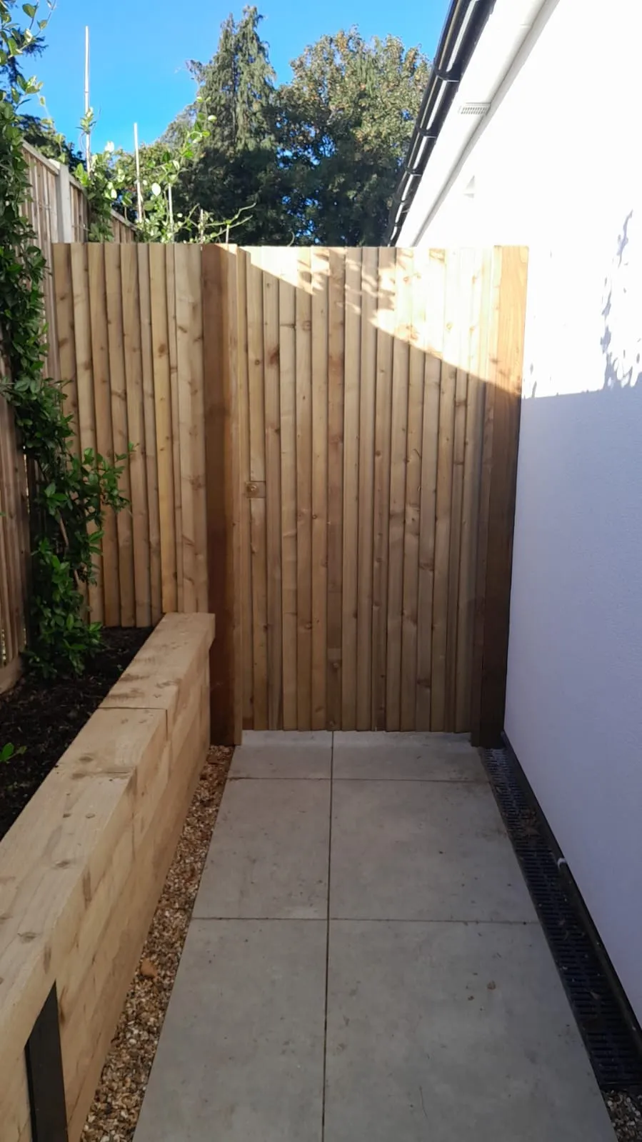 timber fence and gate