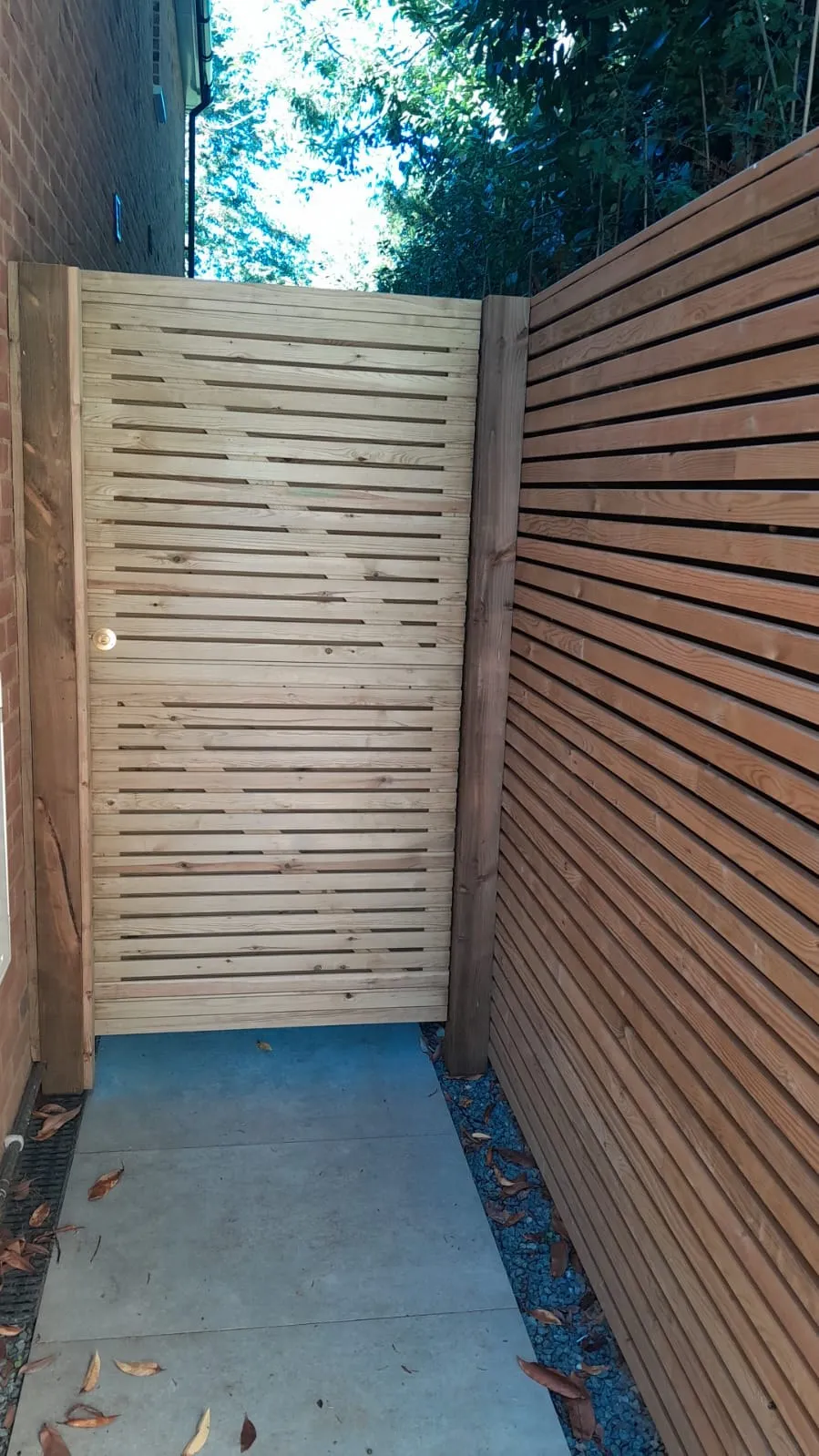 timber screen and gate