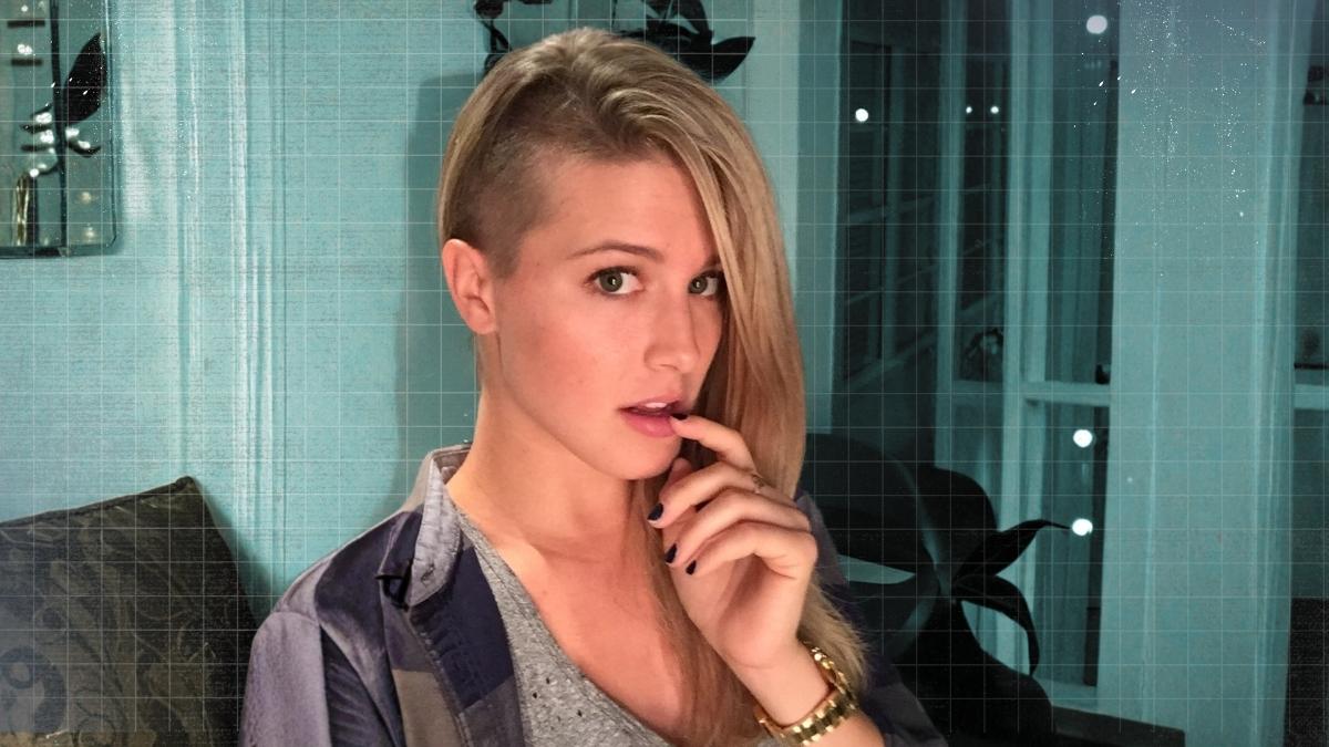 Eugenie Bouchard speaking in an interview about shaving her head and losing a sponsorship deal.