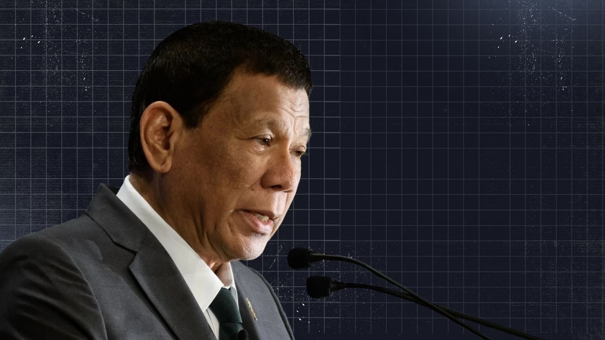 Portrait of former Philippine President Rodrigo Roa Duterte with a quote stating he has done his duty and wishes to be remembered as a faithful servant of the people.