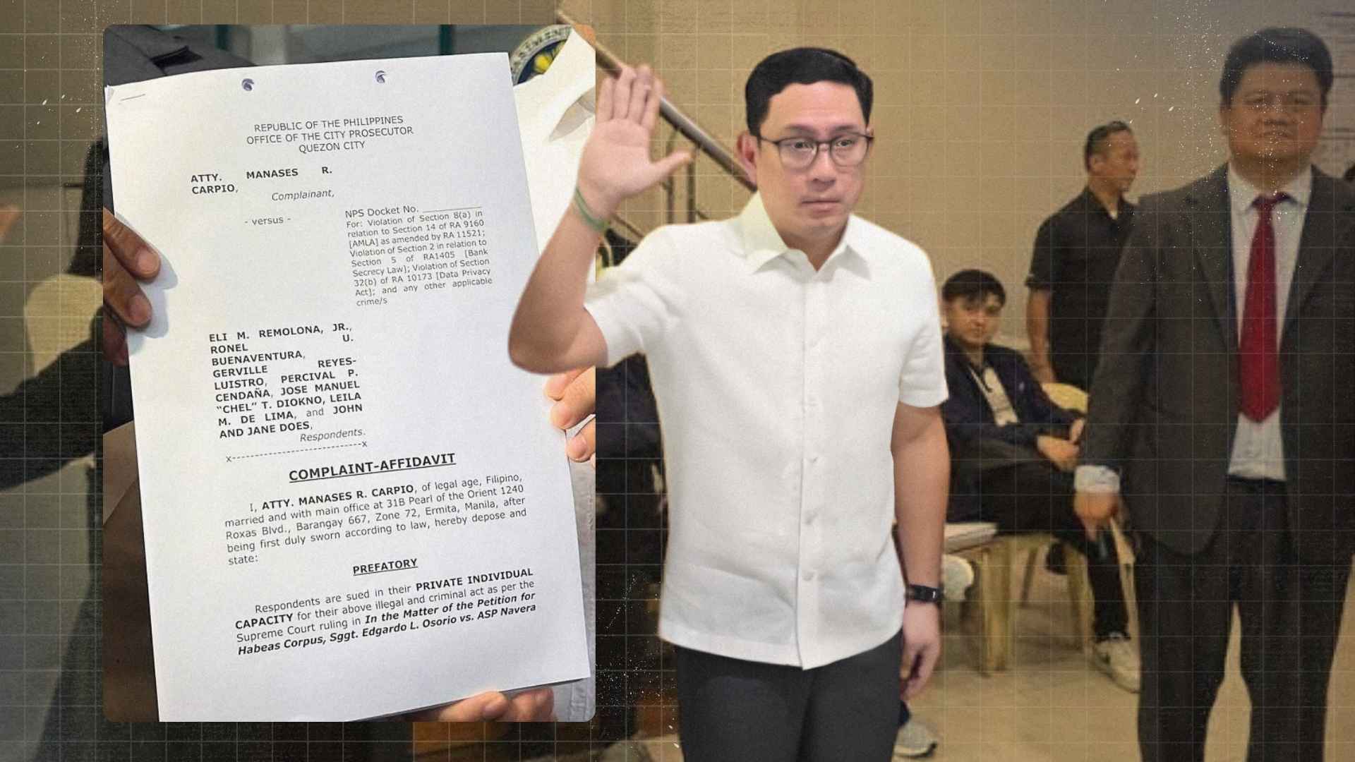 Atty. Manases Carpio addressing financial transaction issues involving billions in reported figures linked to him and VP Sara Duterte.